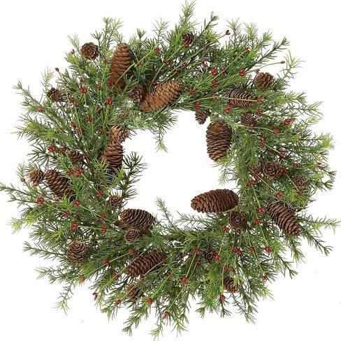 Sggvecsy Spring Wreaths for Front Door 21 Inches Artificial Forsythia Flower Wreath Yellow Daisy Wreath Summer Wreath with Lavender Green Leaves Silk Floral Wreath for Wall Home Indoor Outdoor Decor in Kuwait