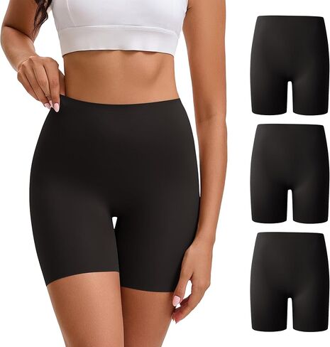 ملابس داخلية نسائية بويشورتس عالية الخصر بدون خياطة سراويل داخلية 3 قطع in Kuwait