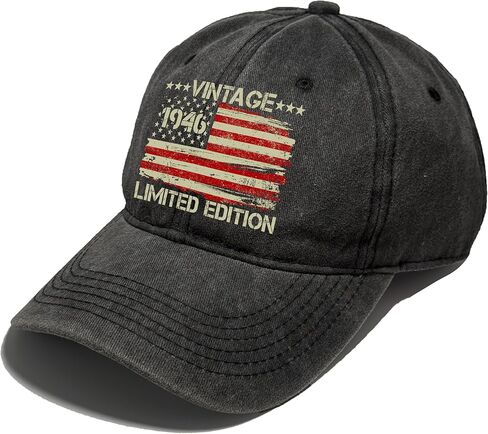 80th Birthday Gifts for Men Women,Vintage 1946 Hat,80th Birthday Decorations,Adjustable Cap-Gift for Dad, Mom,Husband,Wife in Saudi Arabia