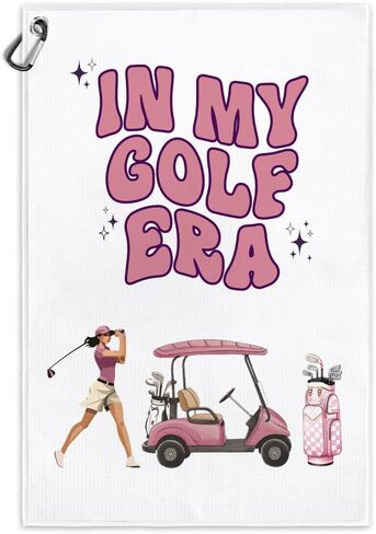 Swing Swear Repeat Funny Printed Microfiber Golf Towel with Clip, Great Watercolor Golf Gifts for Mom Golf Fan Golfer Her, Golf Lover Mother's Day Birthday Gifts, Golf Accessories for Women in Saudi Arabia