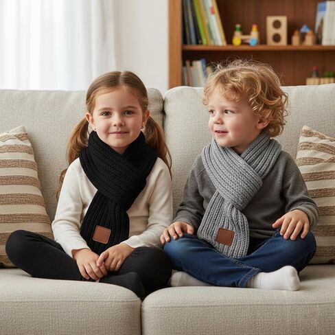 3-Pack Toddler Scarf Set: Soft & Warm Kids Scarf Boys in Classic Colors in Saudi Arabia