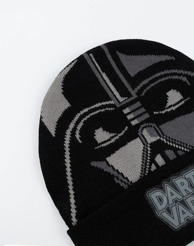 STAR WARS Darth Vader Boys Black Beanie and Gloves Set | Warm Winter Accessories for Kids in Saudi Arabia