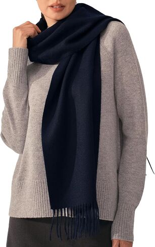 KVSS 100% Pure Cashmere Woven Scarf for Women Soft Winter Wraps Fringed Edges | Luxury Cashmere from inner Mongolia in Saudi Arabia