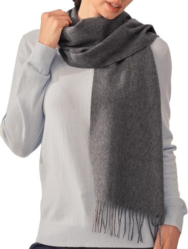 KVSS 100% Pure Cashmere Woven Scarf for Women Soft Winter Wraps Fringed Edges | Luxury Cashmere from inner Mongolia in Saudi Arabia