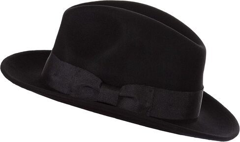 Mens Godfather Milano Wool Felt Fedora Grosgrain Band Center Winter Hat in Saudi Arabia