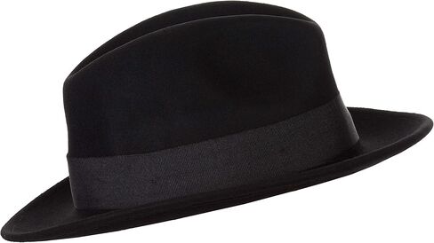 Mens Godfather Milano Wool Felt Fedora Grosgrain Band Center Winter Hat in Saudi Arabia