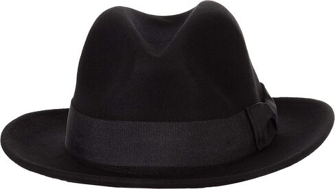 Mens Godfather Milano Wool Felt Fedora Grosgrain Band Center Winter Hat in Saudi Arabia