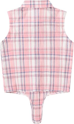 Girls Western Shirt Plaid Sleeveless Button Down Cowgirl Outfits Tie Knot Blouse Shirts in Saudi Arabia