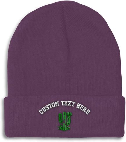 Speedy Pros Beanies for Men Plant Desert Green Cactus Embroidery Winter Hats for Women Acrylic Skull Cap 1 Size in Saudi Arabia