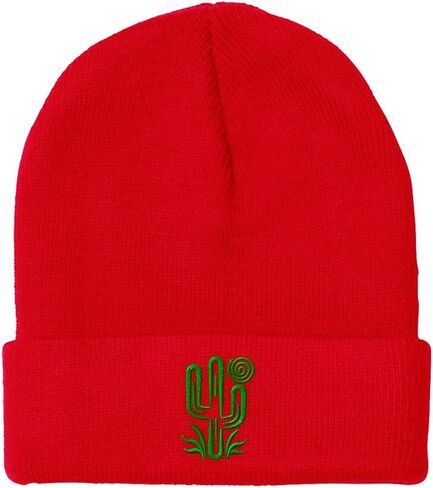Speedy Pros Beanies for Men Plant Desert Green Cactus Embroidery Winter Hats for Women Acrylic Skull Cap 1 Size in Saudi Arabia