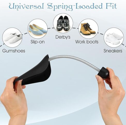 20 Pairs Shoe Trees for Men, Spring-Loaded Plastic Shoe Stretchers & Shapers to Prevent Creases, Fit Men's US Size 5-13 Sneakers, Boots, Dress Shoes (Black) in Kuwait