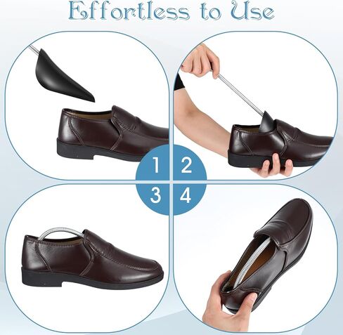 20 Pairs Shoe Trees for Men, Spring-Loaded Plastic Shoe Stretchers & Shapers to Prevent Creases, Fit Men's US Size 5-13 Sneakers, Boots, Dress Shoes (Black) in Kuwait