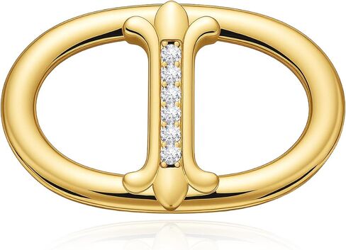 Cicy Bell المرأة البيضاوي وشاح حريري حلقة 18K مطلية بالذهب أنيقة على شكل خنزير الأنف وشاح حريري مقاطع مع أحجار الراين وشاح أنيق حامل in Saudi Arabia