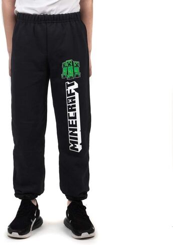 Minecraft Video Game Graphic Print Boys Black Sweatpants in Saudi Arabia
