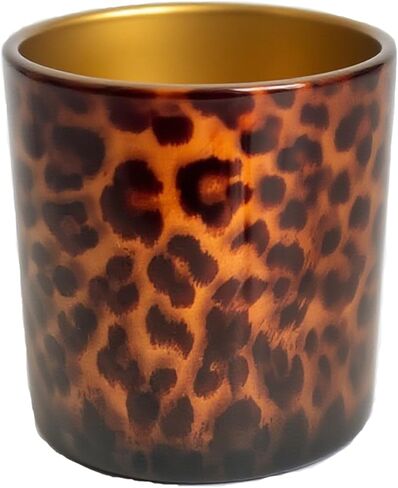 Votive Candle Holder Leopard Print Glass Tea Lights Candle Holder for Floating Candles Wedding Table Centerpiece Holiday Home Decor in Kuwait