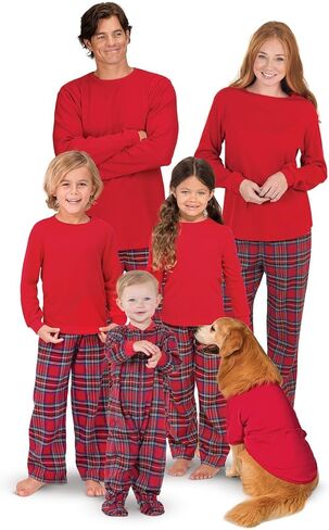 بيجامة عيد الميلاد من PajamaGram للعائلة، رجالي LG أحمر in Kuwait