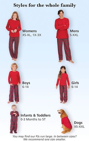 بيجامة عيد الميلاد من PajamaGram للعائلة، رجالي LG أحمر in Kuwait