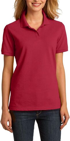 قميص بولو نسائي من JustBlanks مصنوع من القطن بنسبة 100% وأكمام قصيرة وأكمام قصيرة in Kuwait