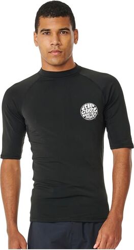 Rip Curl 2025 Mens Icons UPF ناعم كم قصير طفح جلدي 154MRV - أسود in Saudi Arabia