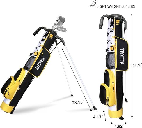 Sunday Golf Lightweight Stand Carry Bag with Padded Strap, Pitch &Putt, Practice Driving Range Par 3 & Executive Courses for Men & Women–31.5 inches Tall in Saudi Arabia