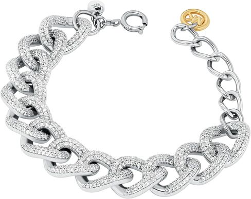 Michael Kors Women's Silver Pavé Chain Bracelet (Model: MKJ8575931) in Saudi Arabia
