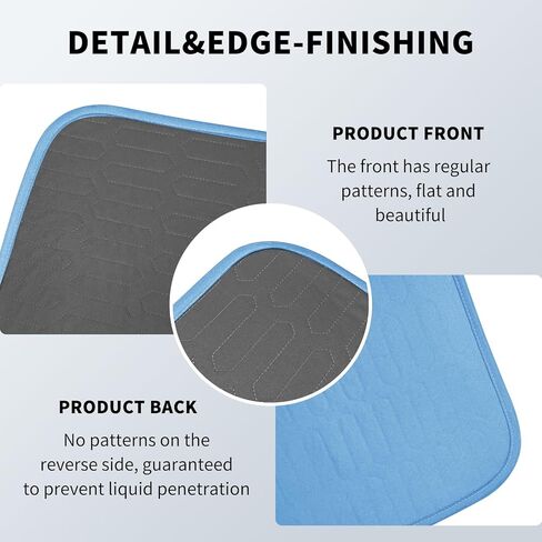 Hiiksolo Reusable Stain-Hiding Bed Pads 34" x 52" (2 Pack), Heavy Absorbency Leakproof Incontinence Underpads, Washable Mattress Protector Pee Pads for Adults, Kids & Dogs - with Encased Edges in Saudi Arabia