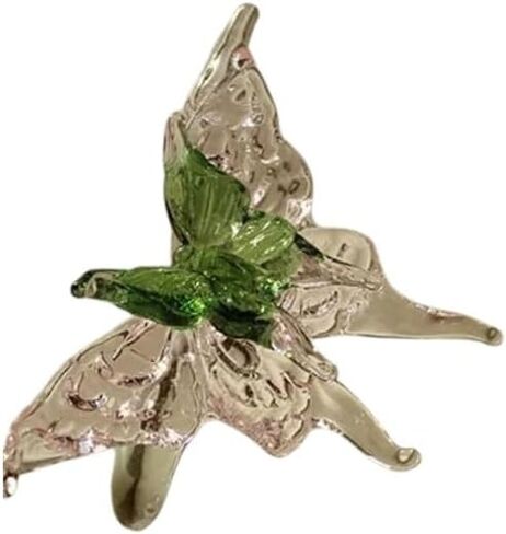 New 2026 Handmade Glaze ButteRIFly Ring Glass Crafts ColoRIFul Flower Vintage Jewelry Chinese Dragon Party Favors Fashion Accessories Creative Gift in Saudi Arabia