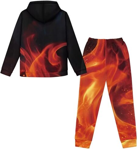 FUSURIRE Kids 2 قطعة ملابس طويلة الأكمام سويت شيرت و Sweatpant مجموعة نشطة كنزة قطيفة بنطال رياضي لعمر 4-16 سنة in Saudi Arabia