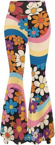 Women's High Waist Tummy Control Stretch Flare Leg Pants XS-2XL in Saudi Arabia