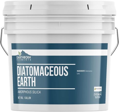 عناصر الأرض دياتومي الأرض (5 جالون)، دلو قابل للإغلاق من المياه العذبة النقية غير المتبلورة من السيليكا in Kuwait