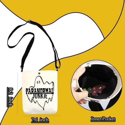 WCGXKO Ghost Hunter Gift Ghost Hunting Crossbody Bag Paranormal Gift Messenger Bag in Saudi Arabia