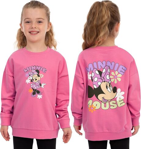 Disney Sweatshirt, Minnie Mouse Sweater, Cotton Sweatshirt For Girls, Kids Jumper With Back Print, Girls' Sweaters in Kuwait