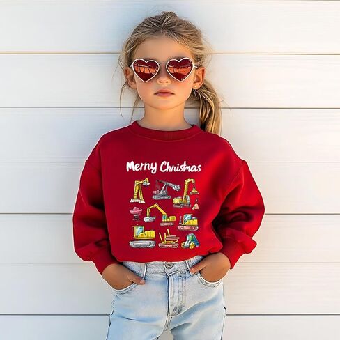 Kids Christmas Sweatshirt Boys Girls Ugly Xmas T Shirt Toddler Santa Dinosaur Truck Graphic Long Sleeve Outfit Tops in Saudi Arabia
