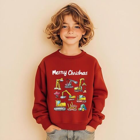 Kids Christmas Sweatshirt Boys Girls Ugly Xmas T Shirt Toddler Santa Dinosaur Truck Graphic Long Sleeve Outfit Tops in Saudi Arabia