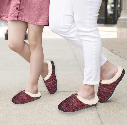 شباشب متطابقة للأم والابنة - ملابس الأم وأنا - قباقيب مبطن بالصوف المحبوك بالكروشيه in Kuwait