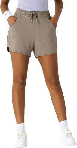 Women's Lightweight High - Waist Running Shorts with Moss Jersey Fabric and Side Pockets in Saudi Arabia