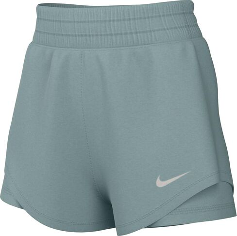 شورت Nike One Dri-FIT عالي الخصر 3 بوصات 2 في 1 (كانون/أبيض) in Saudi Arabia