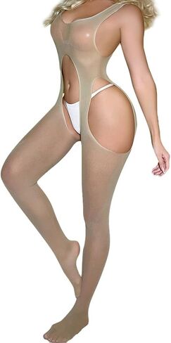 المرأة مثير Bodystocking الحمالات محض الملابس الداخلية قطعة واحدة الجوارب داخلية S-XXL in Kuwait