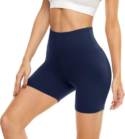 HIGHDAYS 5" Biker Shorts for Women - High Waist Tummy Control Stretch Spandex Workout Yoga Running Gym Underwear in Saudi Arabia