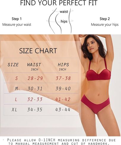 Seamless Underwear for Women Sexy V Waist Bikinis No Show Panties Low Rise Cheeky Hipster 6 Pack in Saudi Arabia