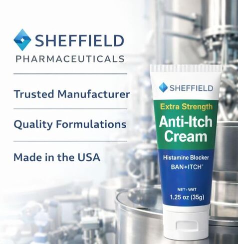كريم مضاد للحكة بقوة إضافية (1.25 أونصة) - 2% ديفينهيدرامين + أسيتات الزنك - تخفيف سريع لدغات الحشرات، واللبلاب السام، والطفح الجلدي، والحكة الخارجية والتهيج - مسكن موضعي وواقي للبشرة in Kuwait