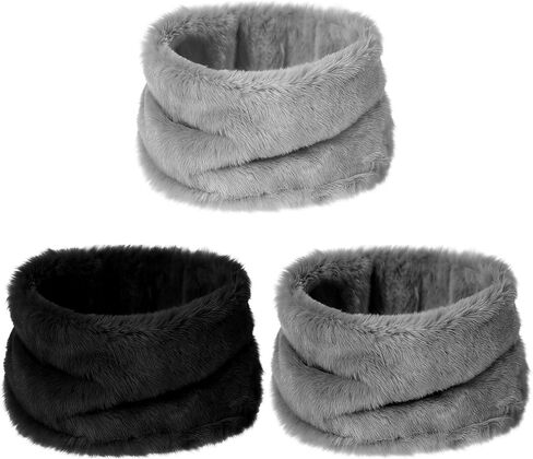 3 Pack Neck Warmer Cold Weather Fleece Winter Windproof Scarf Thick Infinity Neck Gaiter for Women Men in Saudi Arabia