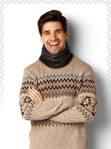 3 Pack Neck Warmer Cold Weather Fleece Winter Windproof Scarf Thick Infinity Neck Gaiter for Women Men in Saudi Arabia