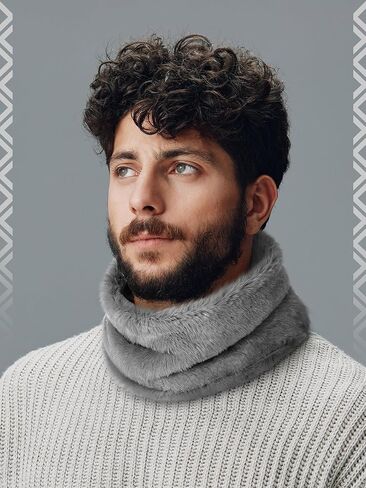 3 Pack Neck Warmer Cold Weather Fleece Winter Windproof Scarf Thick Infinity Neck Gaiter for Women Men in Saudi Arabia