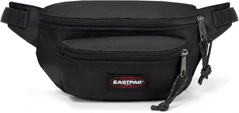حقيبة EASTPAK Doggy - حقيبة خصر 3 لتر مع جيوب أمامية وخلفية بسحاب، حزام قابل للتعديل، خفيفة الوزن وصديقة للنباتيين، سوداء in Kuwait