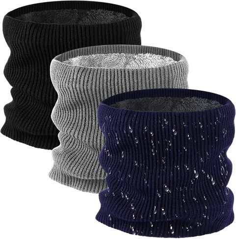 3 Pack Winter Neck Gaiters Warmer Waterproof for Men Women Ski Neck Warmer Face Mask Cover Scarf Thermal Thick Warm Fleece Lined for Cold Weather Sport Skiing Camping Hiking in Saudi Arabia