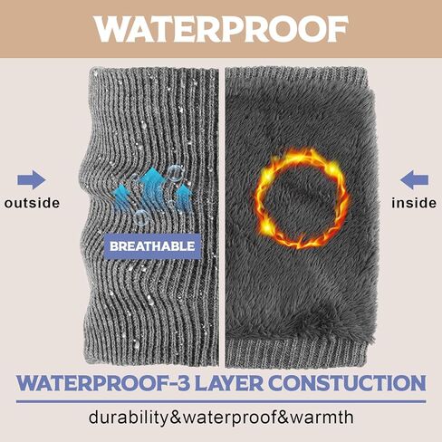 3 Pack Winter Neck Gaiters Warmer Waterproof for Men Women Ski Neck Warmer Face Mask Cover Scarf Thermal Thick Warm Fleece Lined for Cold Weather Sport Skiing Camping Hiking in Saudi Arabia
