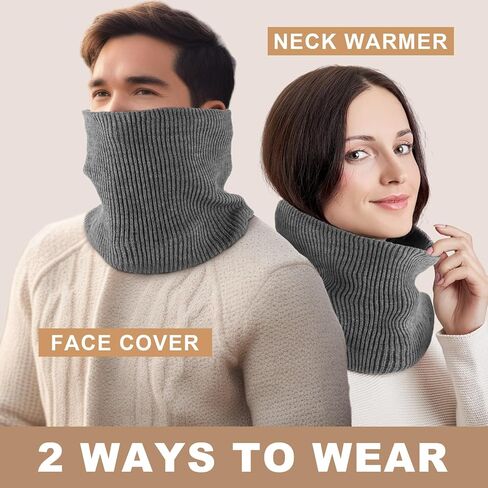 3 Pack Winter Neck Gaiters Warmer Waterproof for Men Women Ski Neck Warmer Face Mask Cover Scarf Thermal Thick Warm Fleece Lined for Cold Weather Sport Skiing Camping Hiking in Saudi Arabia