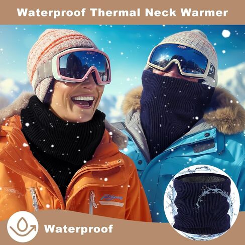 3 Pack Winter Neck Gaiters Warmer Waterproof for Men Women Ski Neck Warmer Face Mask Cover Scarf Thermal Thick Warm Fleece Lined for Cold Weather Sport Skiing Camping Hiking in Saudi Arabia