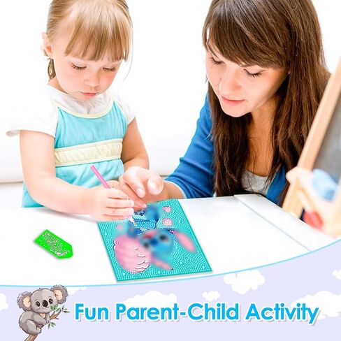 مجموعات فن الماس للأطفال - الحرف اليدوية للفتيات 8-12 - لوحة فنية من الماس مع إطار خشبي - الفنون والحرف اليدوية للأطفال من 4 إلى 6 8-10 - الإمدادات الفنية للأحجار الكريمة للمبتدئين للبالغين ديكور الجدار. in Kuwait